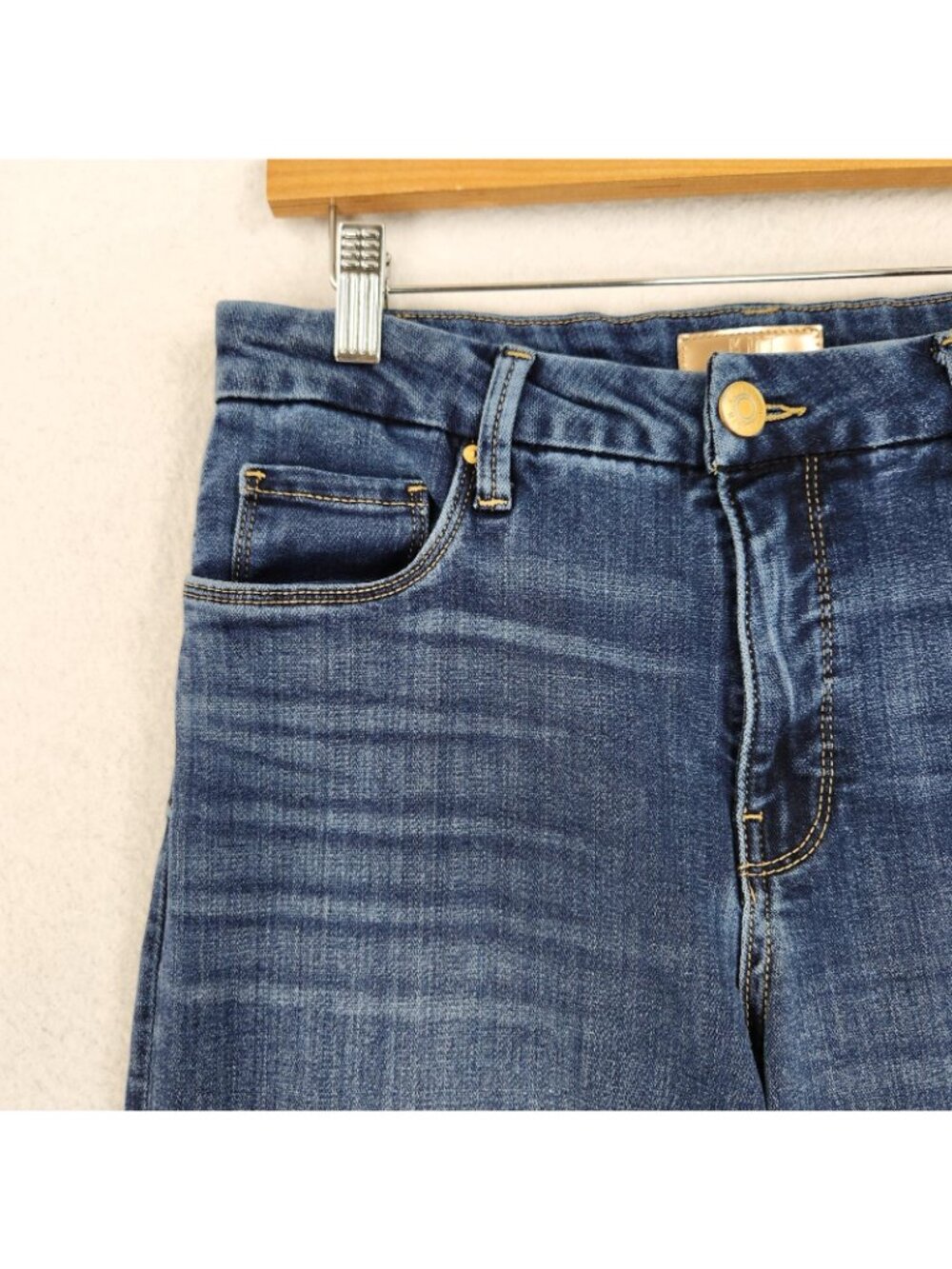 KUT From The Kloth Jeans Womens 6 Short Blue Meg Mid Rise Fab Ab Wide Leg Denim - Picture 2 of 13